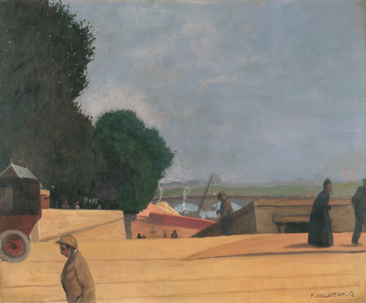 La entrada al puente Alma de Felix Edouard Vallotton