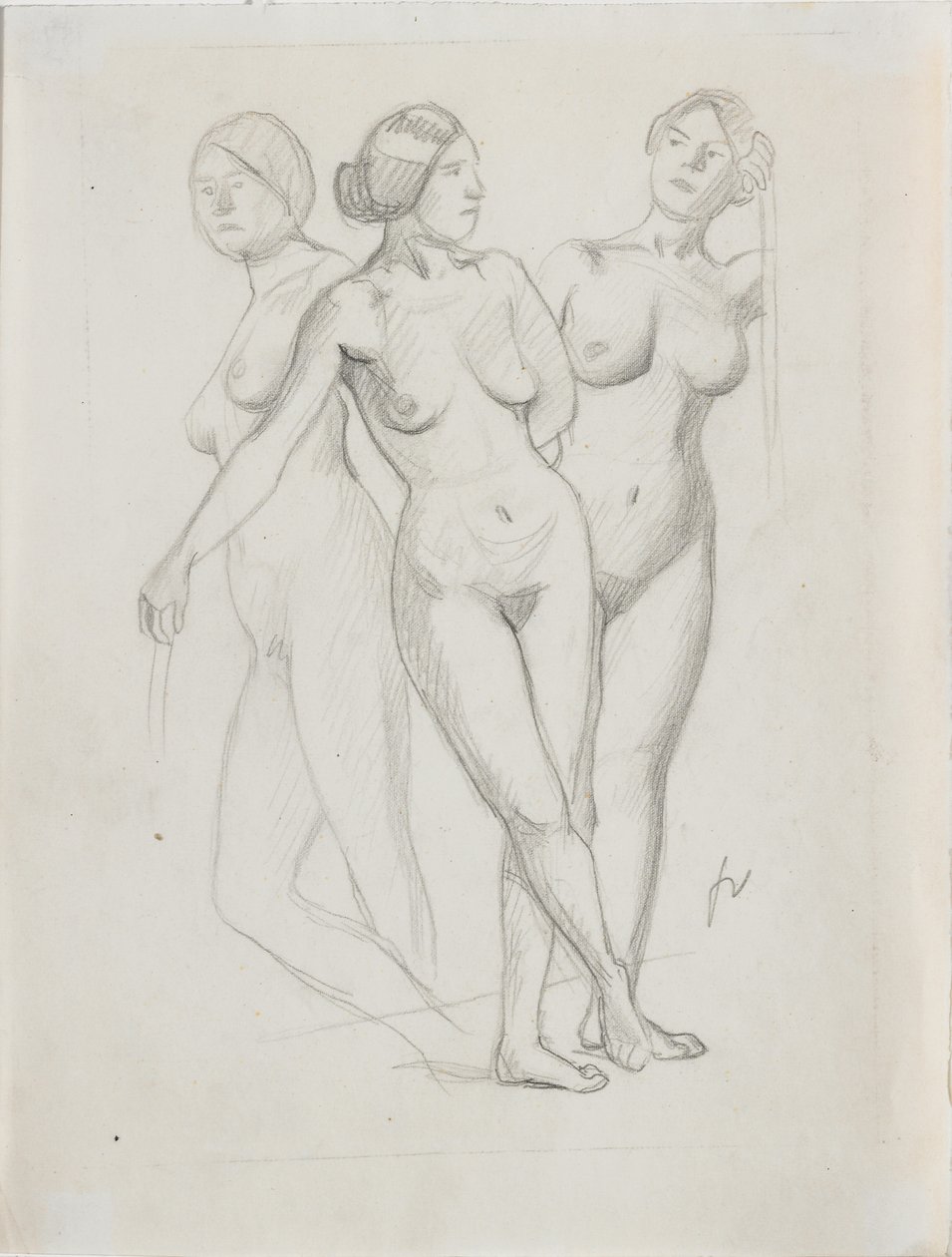 Tres Gracias, estudio de Felix Edouard Vallotton