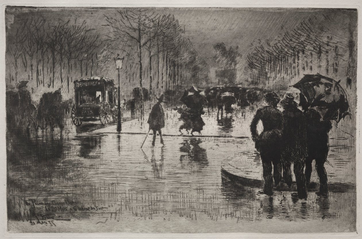 Artistas regresando del Salón, 1877 de Felix Hilaire Buhot