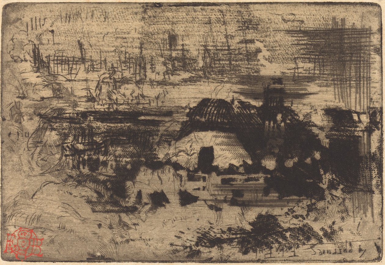 Chaumières anglaises, c. 1879 de Felix Hilaire Buhot