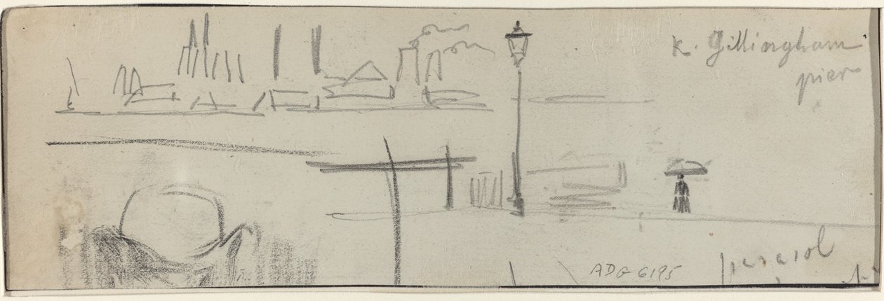 Muelle de Gillingham, Londres [reverso] de Felix Hilaire Buhot