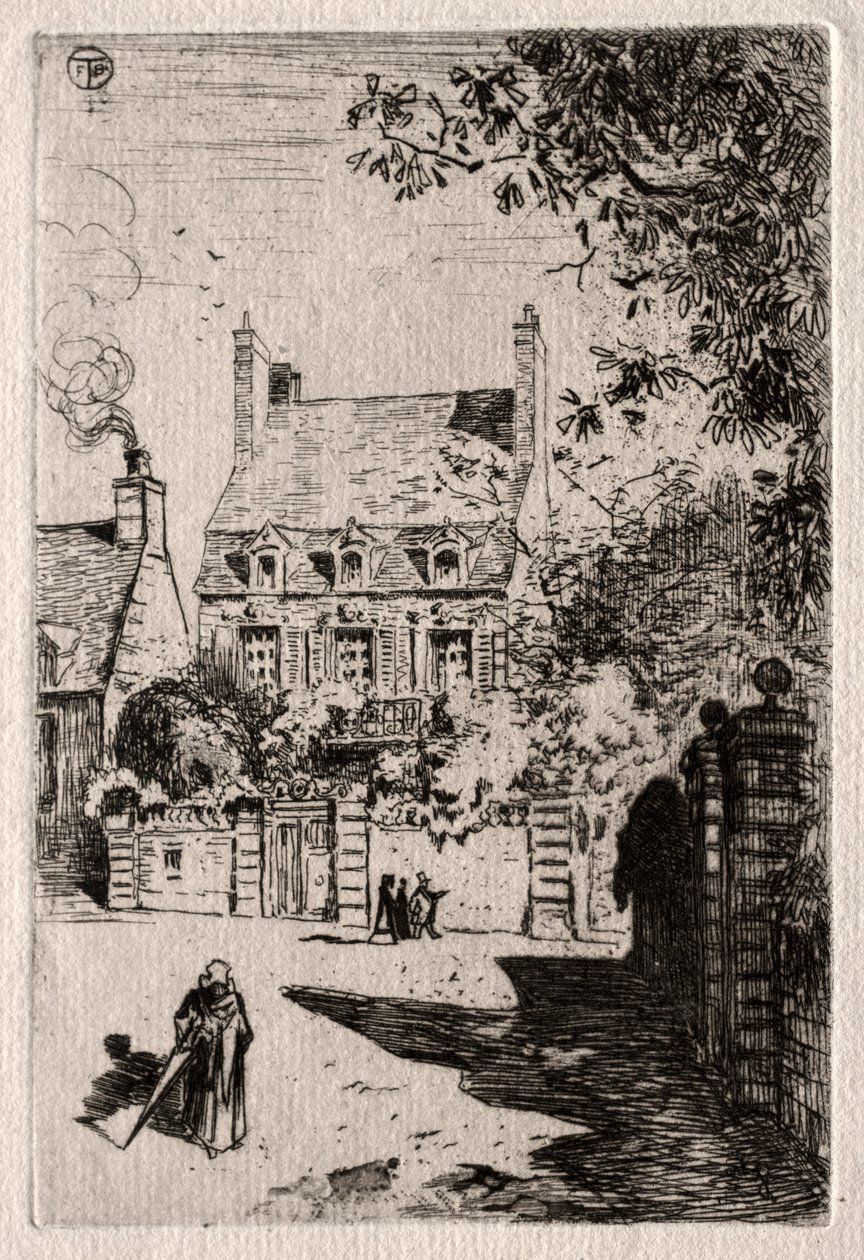 En Provincia: La Casa en Orleans, c. 1875 de Felix Hilaire Buhot