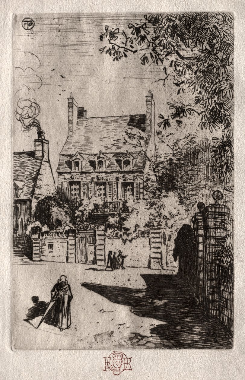 En Provincia: La casa en Orleans, c. 1875 de Felix Hilaire Buhot