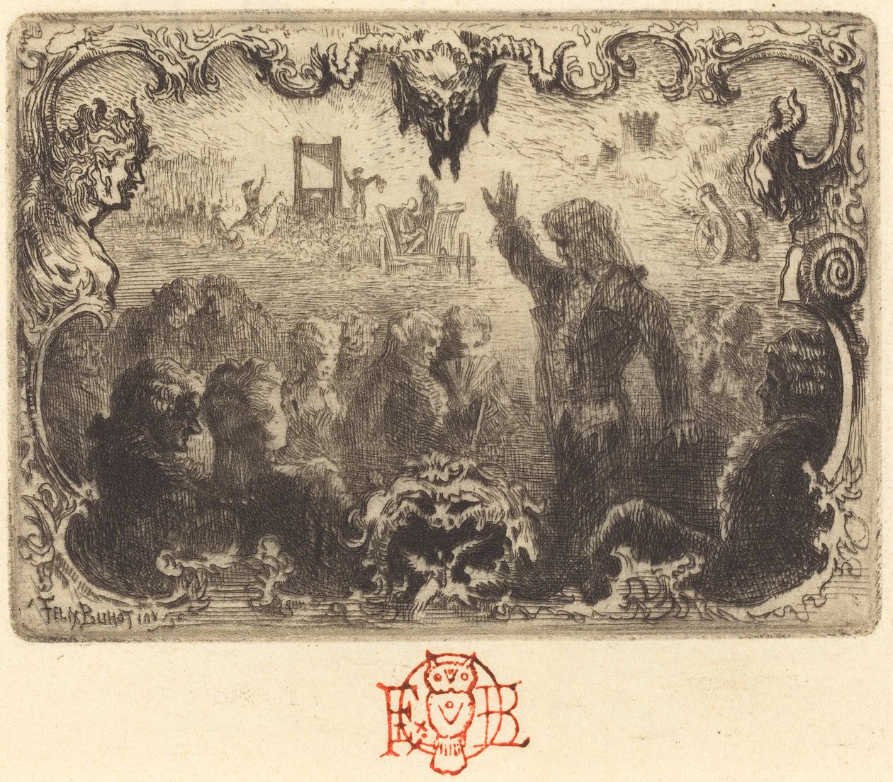 Le Diable amoureux de Jacques Cazotte 3ra viñeta de Felix Hilaire Buhot