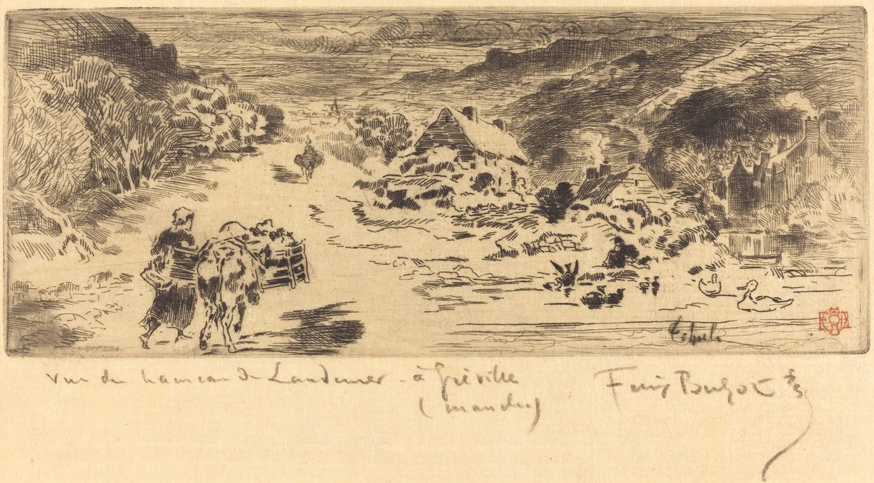 La Entrada de Landemer (Hague) de Felix Hilaire Buhot