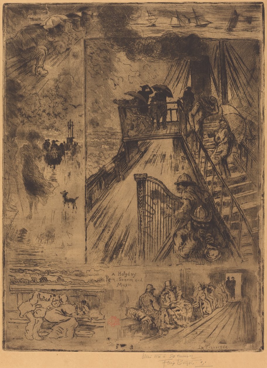 La Traversée, 1879-1885 de Felix Hilaire Buhot