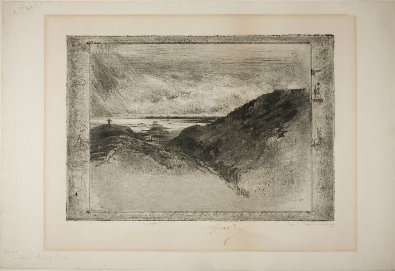 El Acantilado, Bahía de St. Malmo de Felix Hilaire Buhot