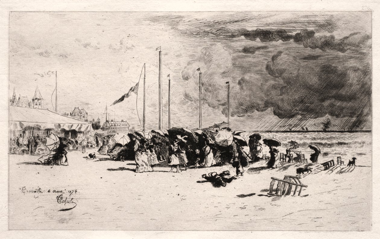 La tormenta en Trouville de Felix Hilaire Buhot