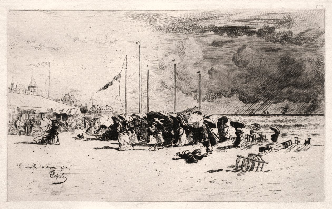 La tormenta en Trouville, 1874 de Felix Hilaire Buhot