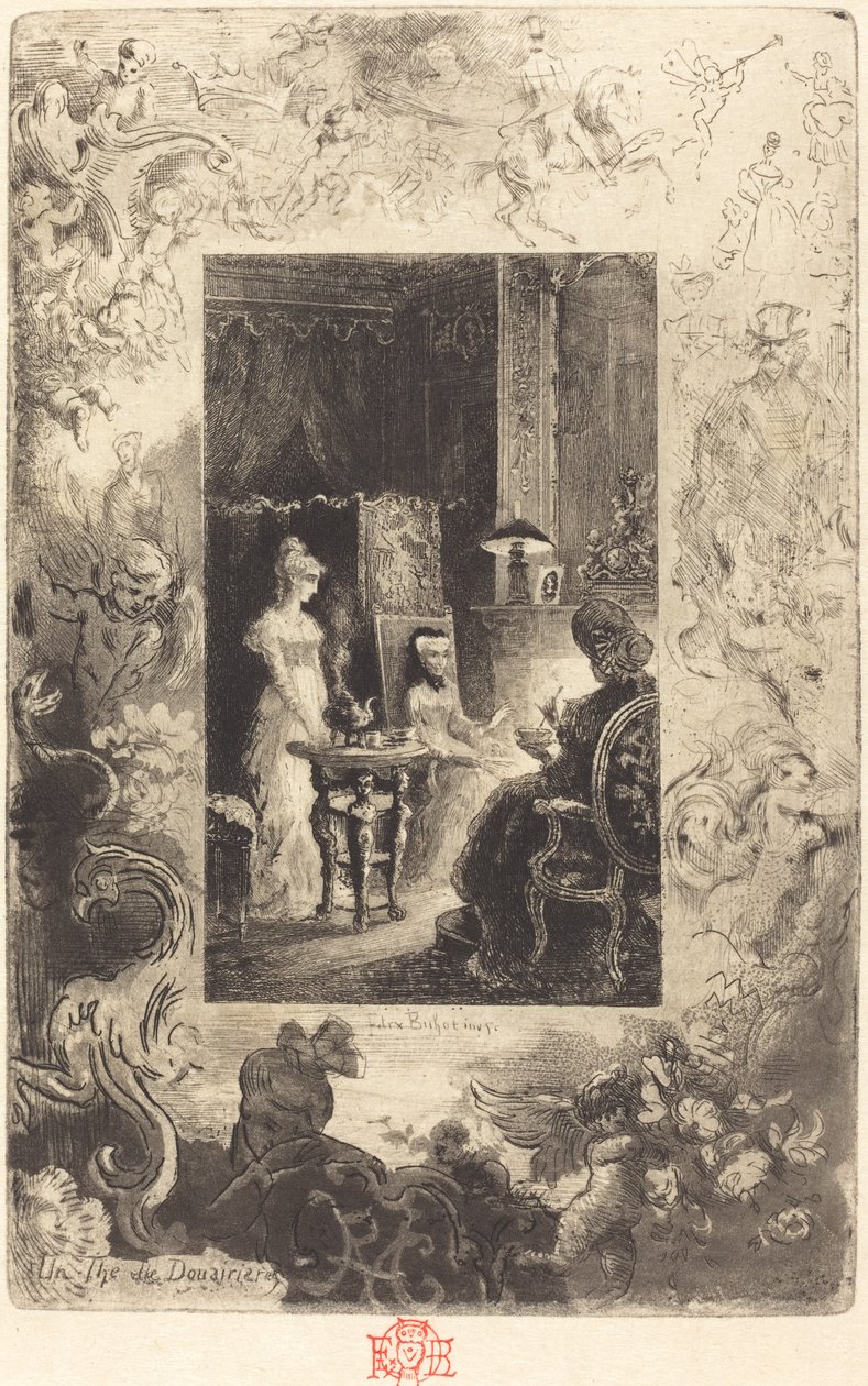 Un té de viudas de Felix Hilaire Buhot