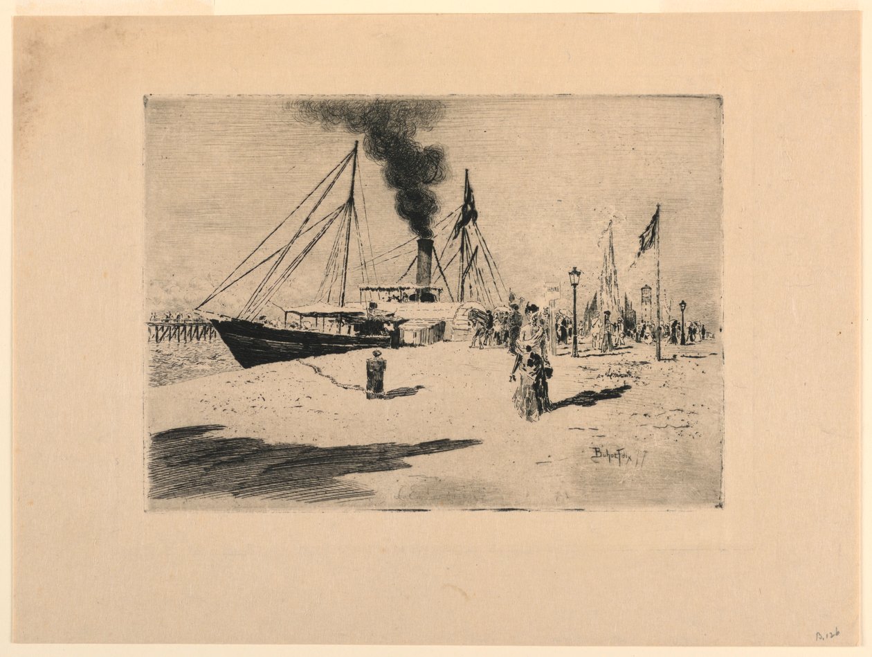 Muelle en Trouville de Felix Hilaire Buhot