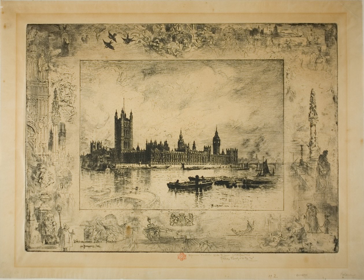 Palacio de Westminster, Londres de Felix Hilaire Buhot