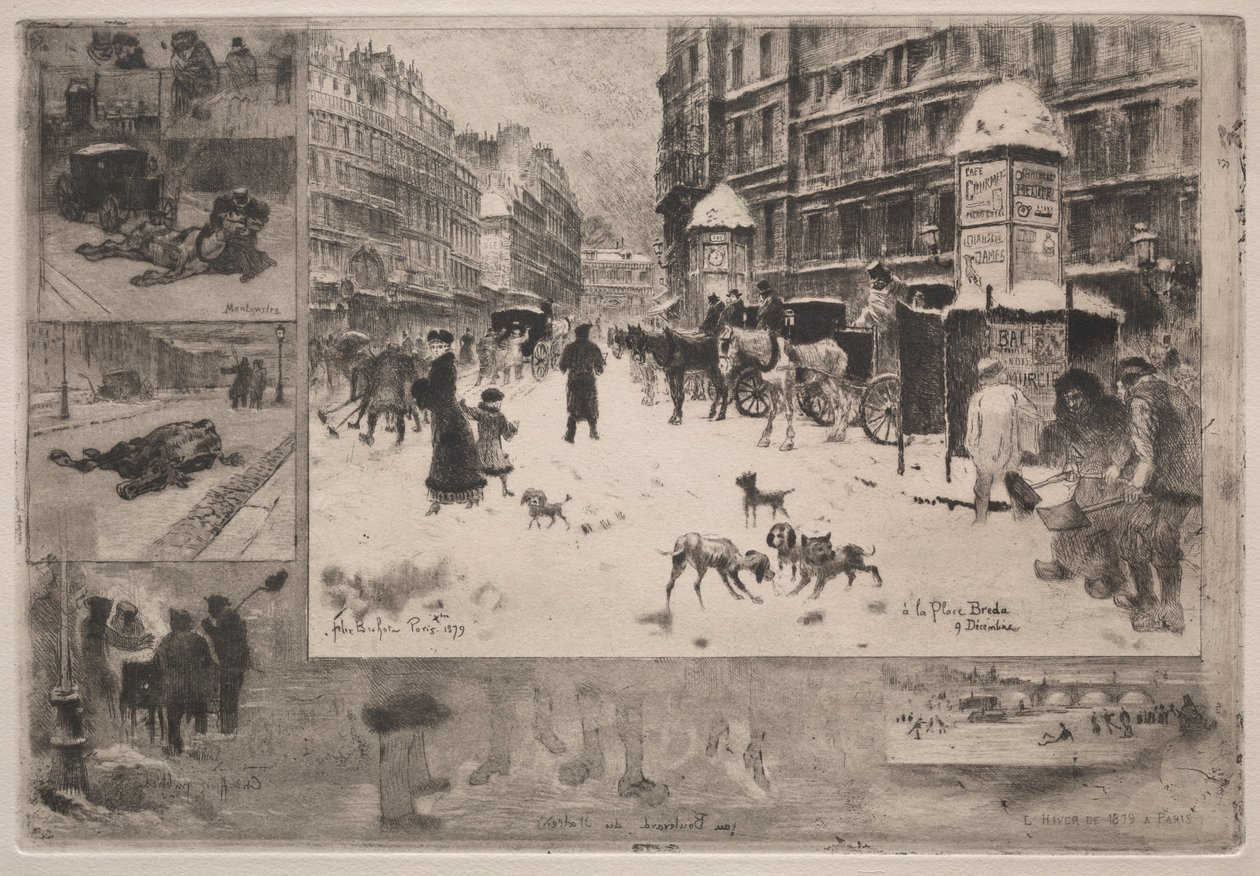 Invierno en París, 1879 de Felix Hilaire Buhot