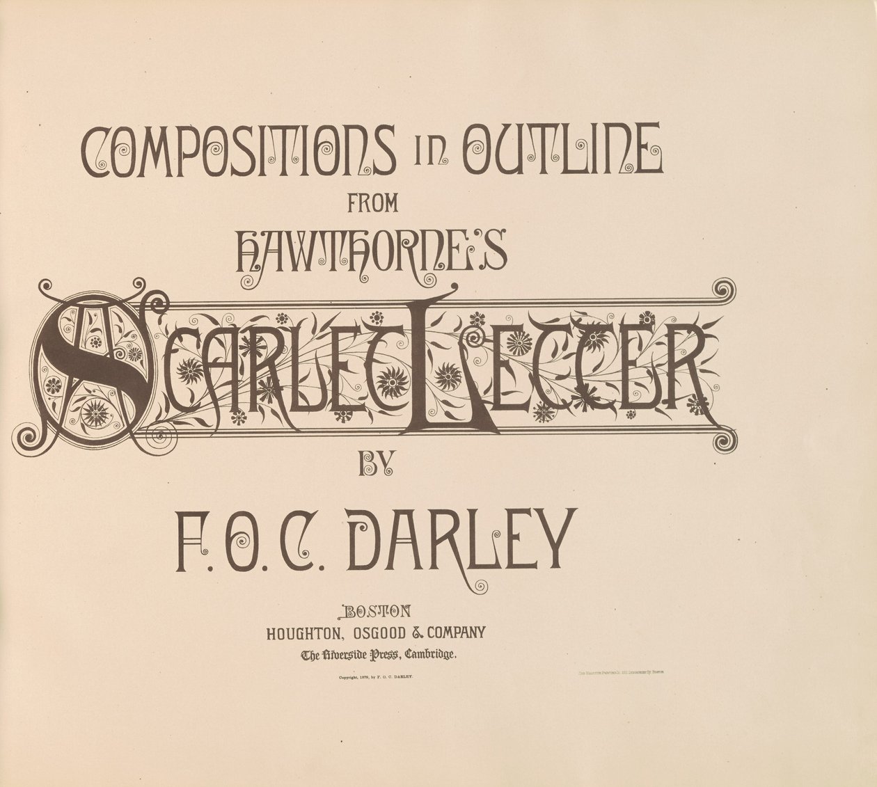 Composiciones en contorno de La letra escarlata de Hawthorne de Felix Octavius Carr Darley