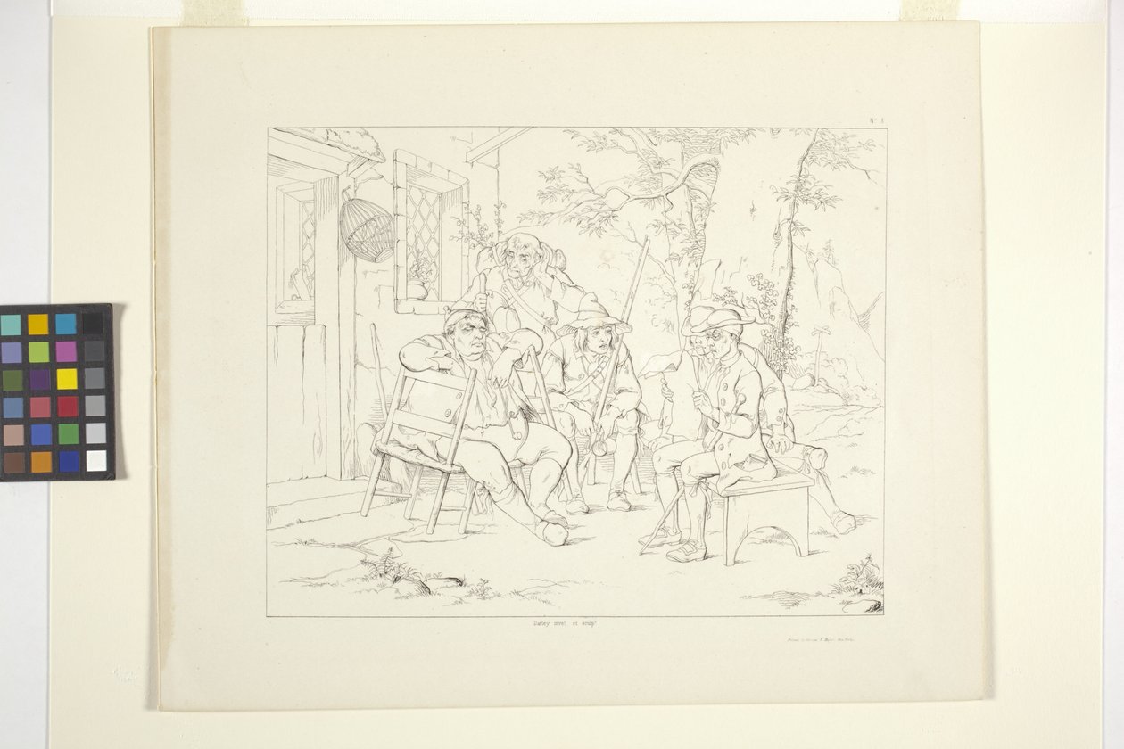 Ilustraciones de Rip Van Winkle, Lámina 3 (litografía) de Felix Octavius Carr Darley