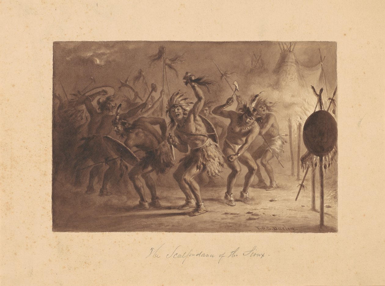 La Danza del Cuero Cabelludo de los Sioux de Felix Octavius Carr Darley