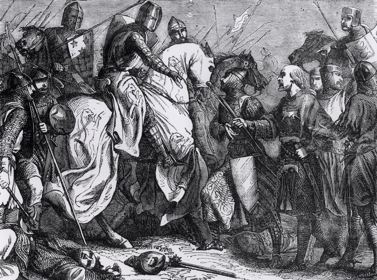 Enrique III (1207-72) en la Batalla de Lewes, 14 de mayo de 1264 de Felix Philippoteaux