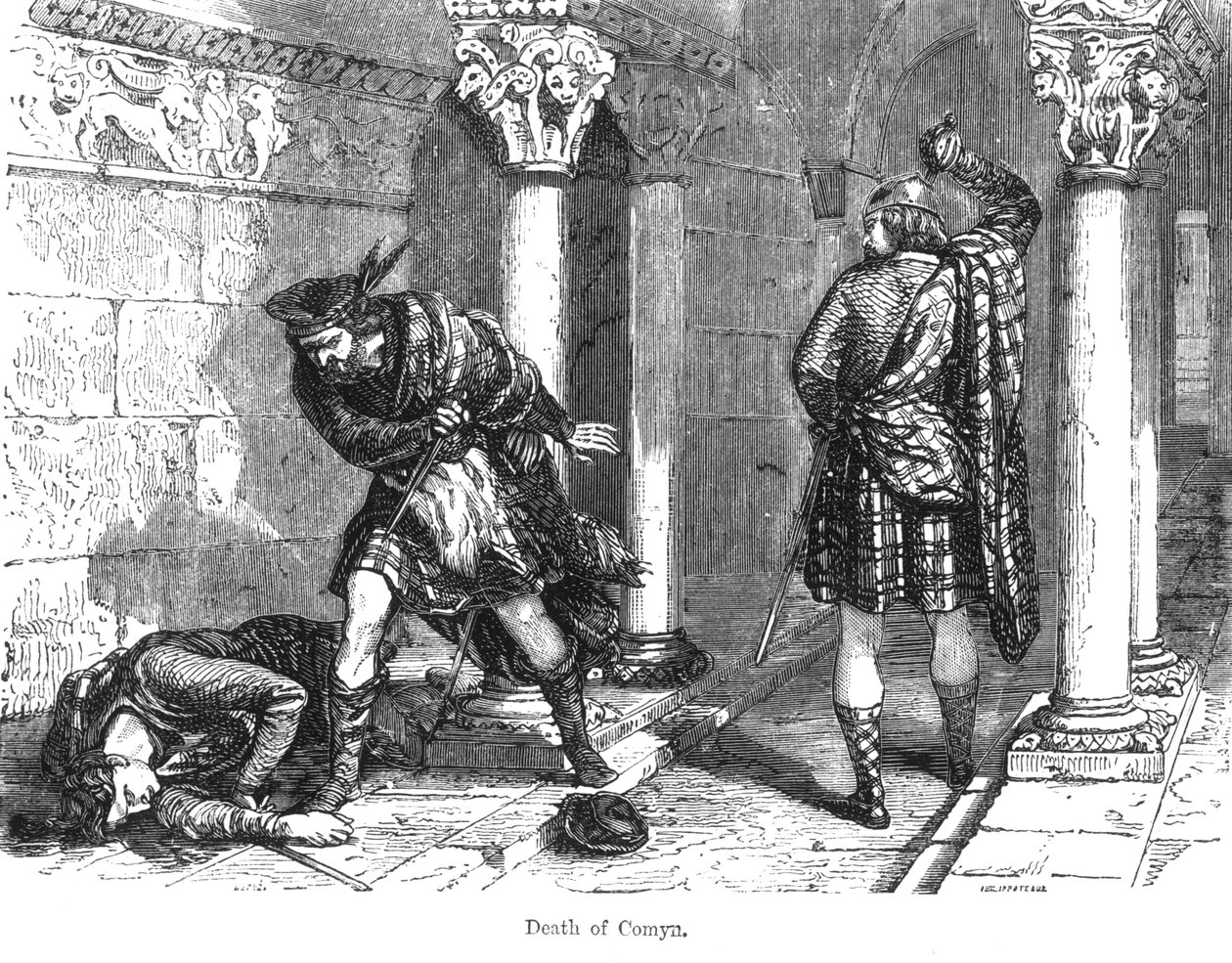 La Muerte de John Comyn, el Joven de Felix Philippoteaux