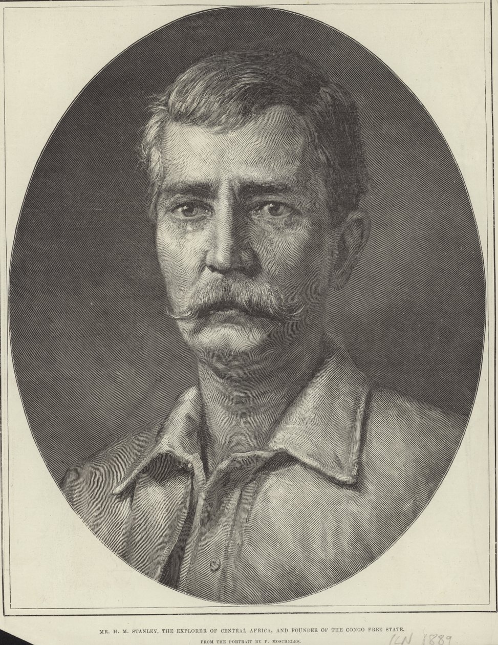Henry Morton Stanley (grabado) de Felix Stone (after) Moscheles