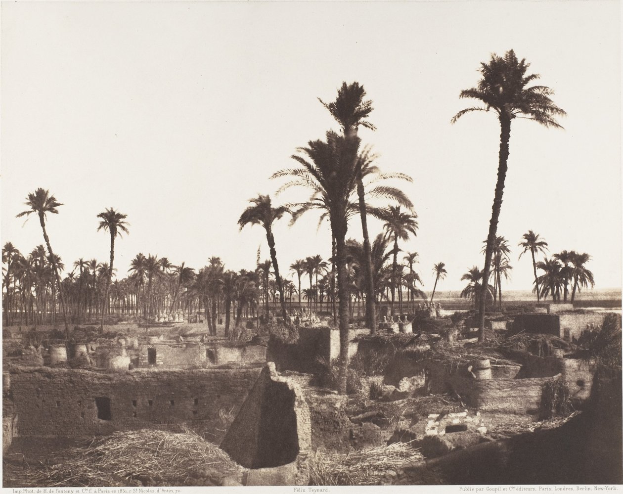 Abâzîz, interior de un pueblo árabe de Félix Teynard