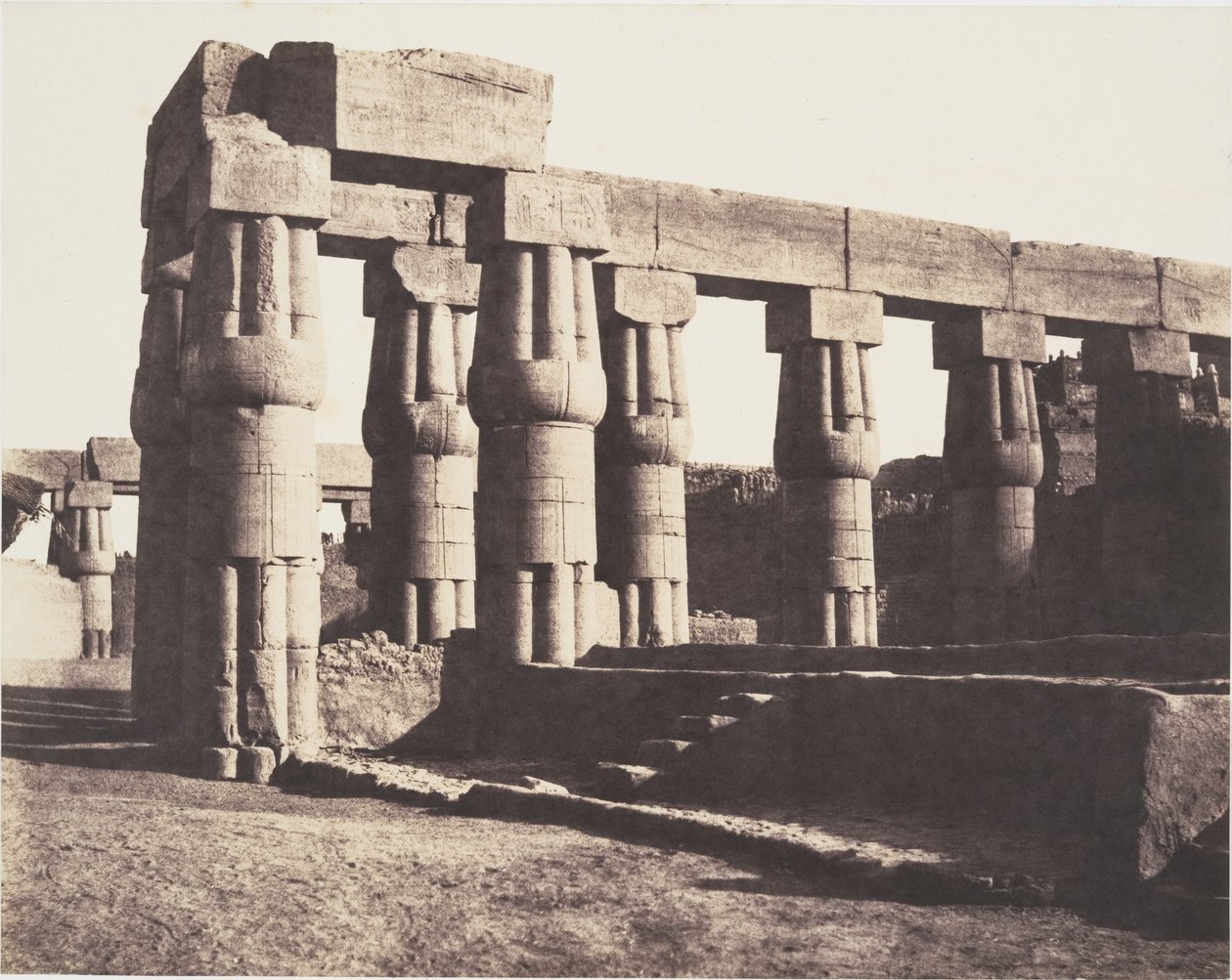Luxor (Tebas), construcción posterior - galerías - paralelos de Félix Teynard