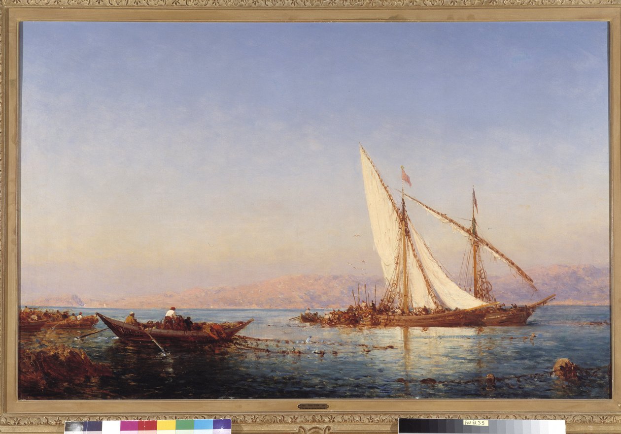 La pesca en Marsella Pintura de Félix Ziem (1821-1911) 1911 Mención obligatoria: Colección fundación regards de Provence, Marsella de Félix Ziem