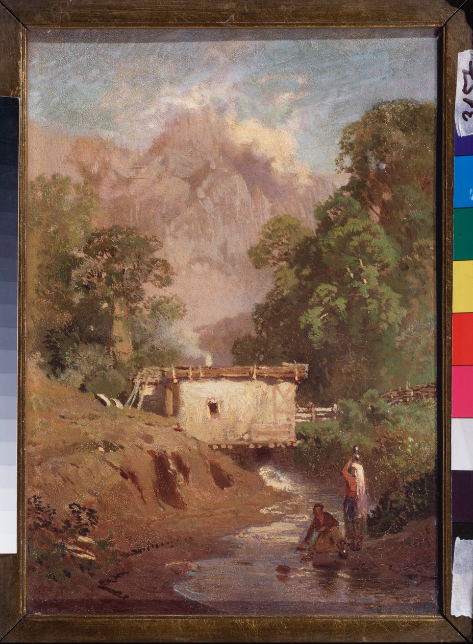 Paisaje de Crimea - Pintura de Fyodor Vasilyev (Feodor Alexandrovich, Fyodor Alexandrovich Vassiliev (1850-1873), óleo sobre lienzo de Feodor Alexandrovich Vassiliev
