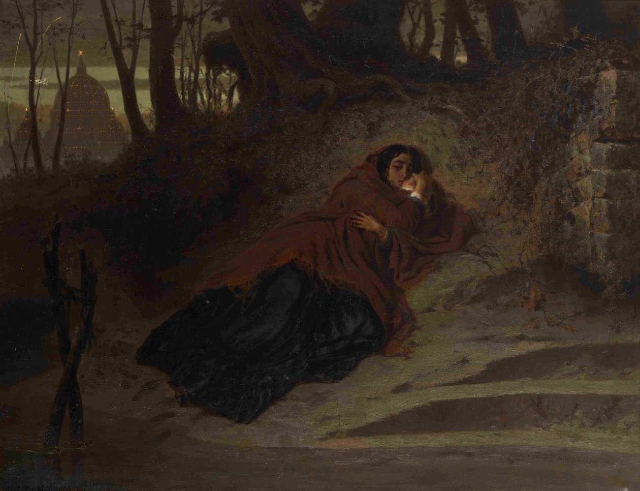 Abandonado. El Vaticano y el pecado, 1872 de Feodor Andreyevich Bronnikov