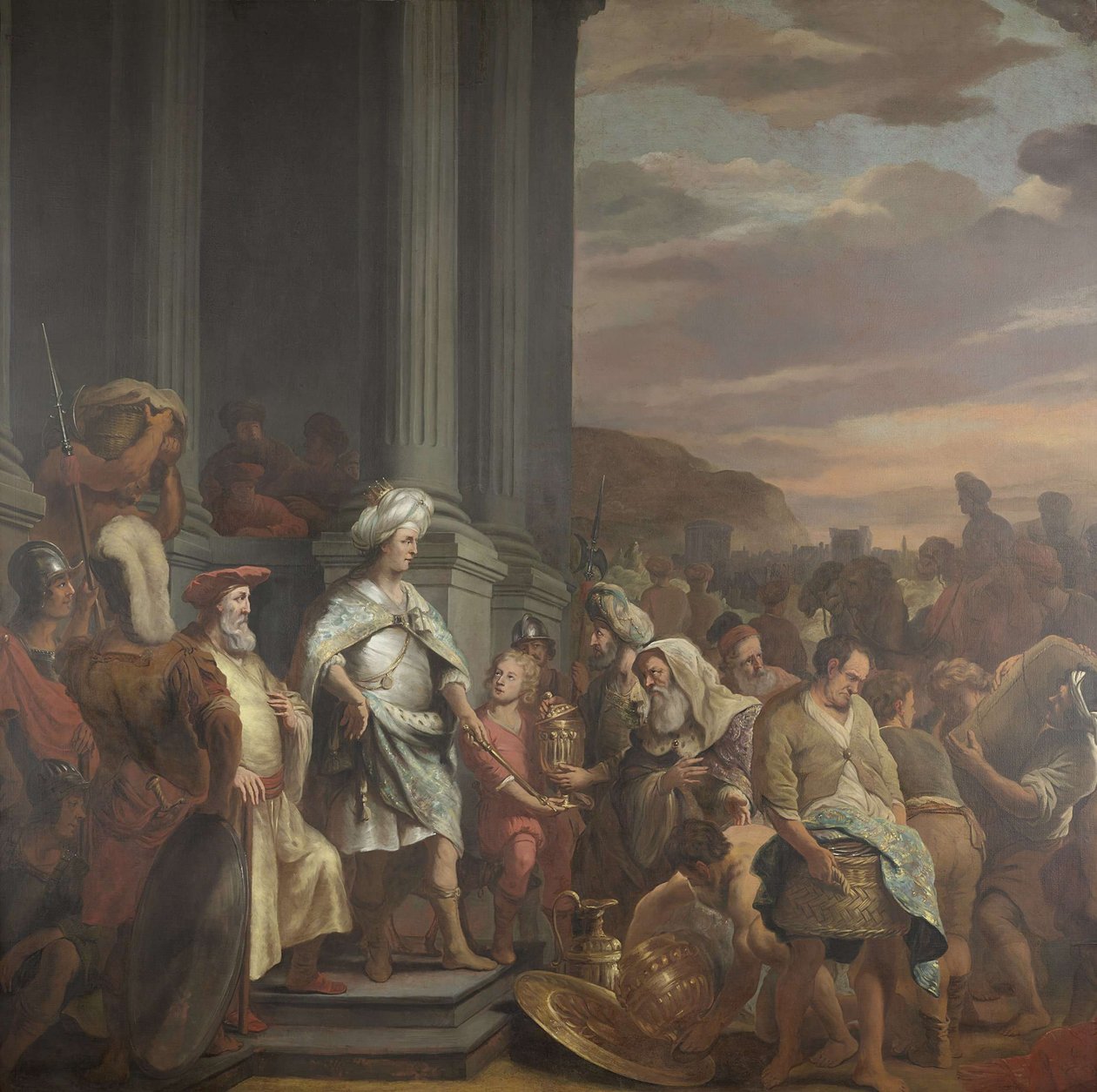 La ofrenda de regalos para la construcción del Templo de Salomón de Ferdinand Bol