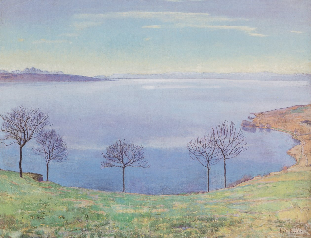El lago de Ginebra desde Chexbres de Ferdinand Hodler