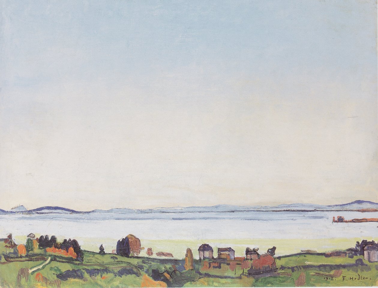 El lago de Ginebra desde Lausana de Ferdinand Hodler