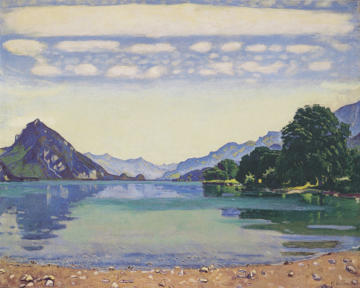 El lago de Thun desde Lessigen de Ferdinand Hodler