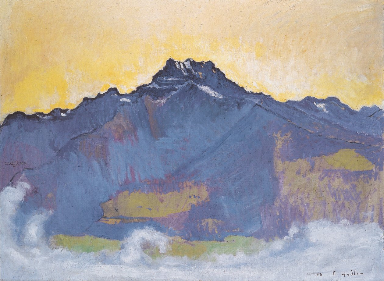 Las Dents du Midi desde Chesières de Ferdinand Hodler