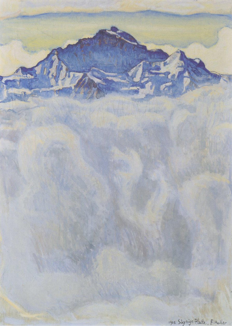 La Jungfrau sobre el mar de niebla de Ferdinand Hodler