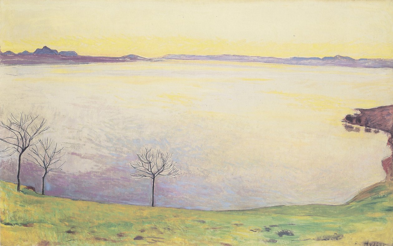 Lago de Ginebra desde Chexbres de Ferdinand Hodler
