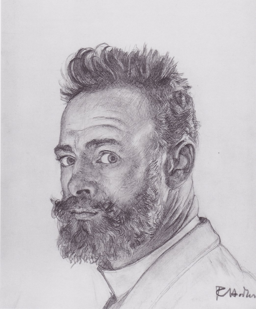 Autorretrato en París de Ferdinand Hodler