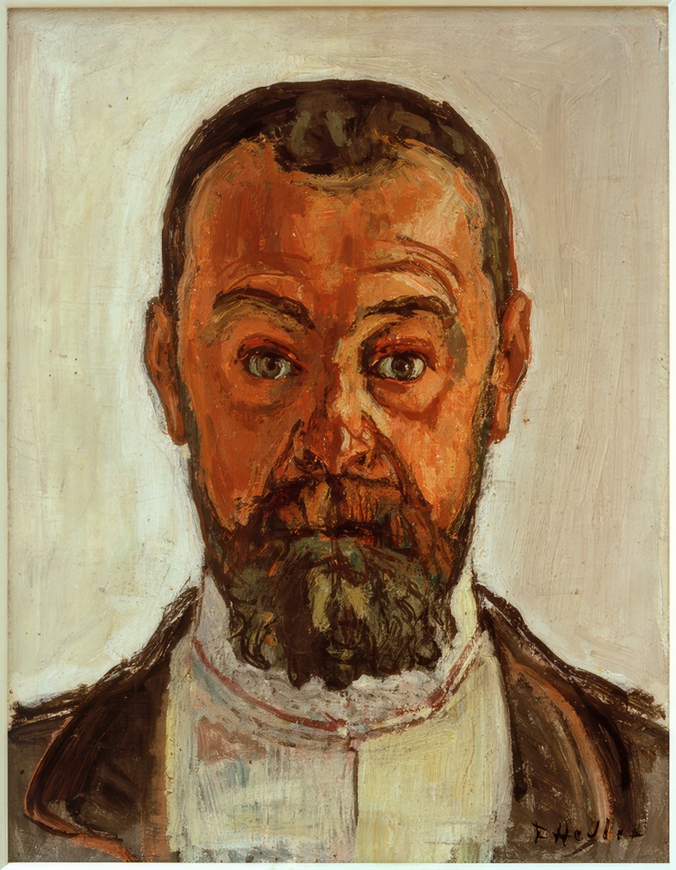 Autorretrato con ojos desorbitados II de Ferdinand Hodler