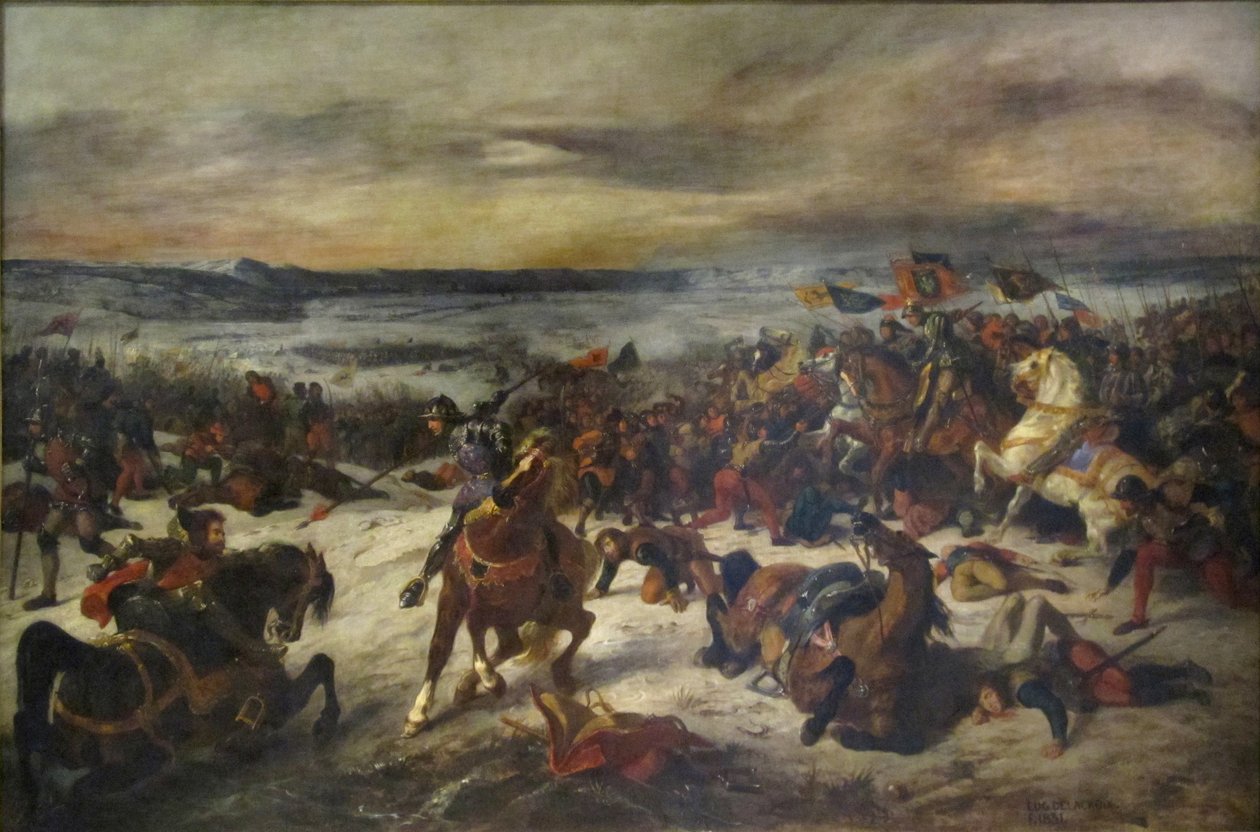 Batalla de Nancy de Ferdinand Victor Eugene Delacroix