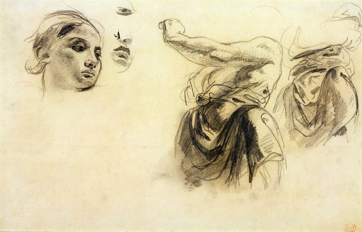 Estudios de Figuras de Ferdinand Victor Eugene Delacroix