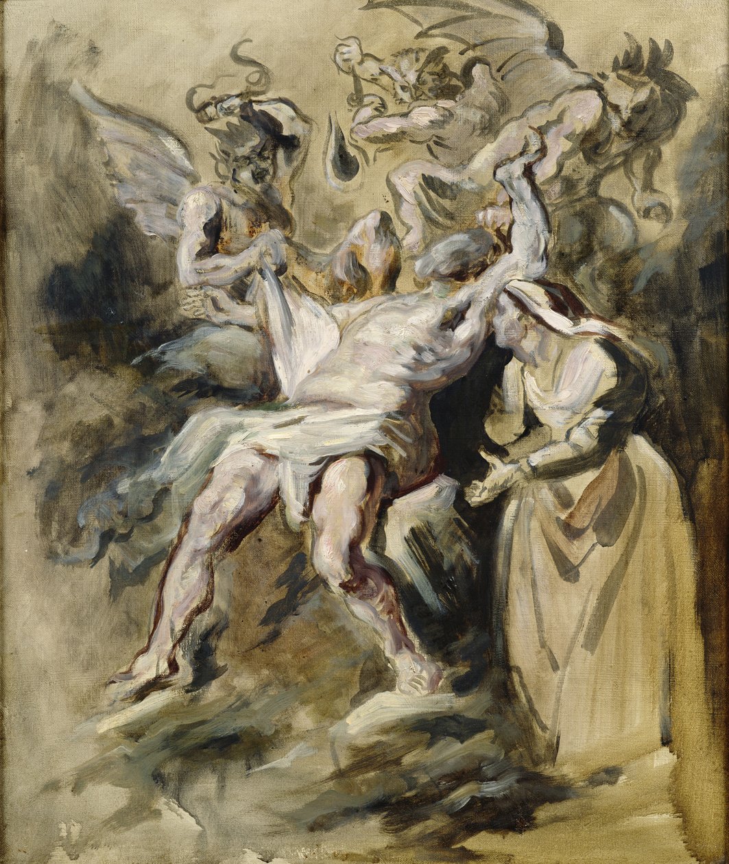 Job Atormentado por los Demonios de Ferdinand Victor Eugene Delacroix