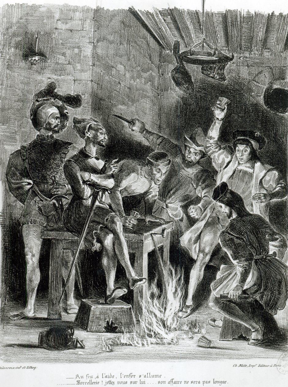 Mefistófeles y los compañeros de bebida, de 