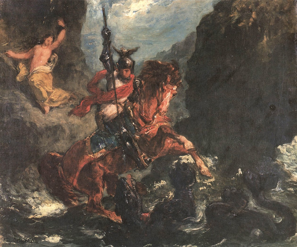 Roger libera a Angélica o San Jorge de Ferdinand Victor Eugene Delacroix