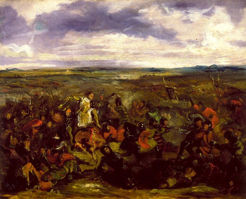 Boceto para la Batalla de Poitiers de Ferdinand Victor Eugene Delacroix