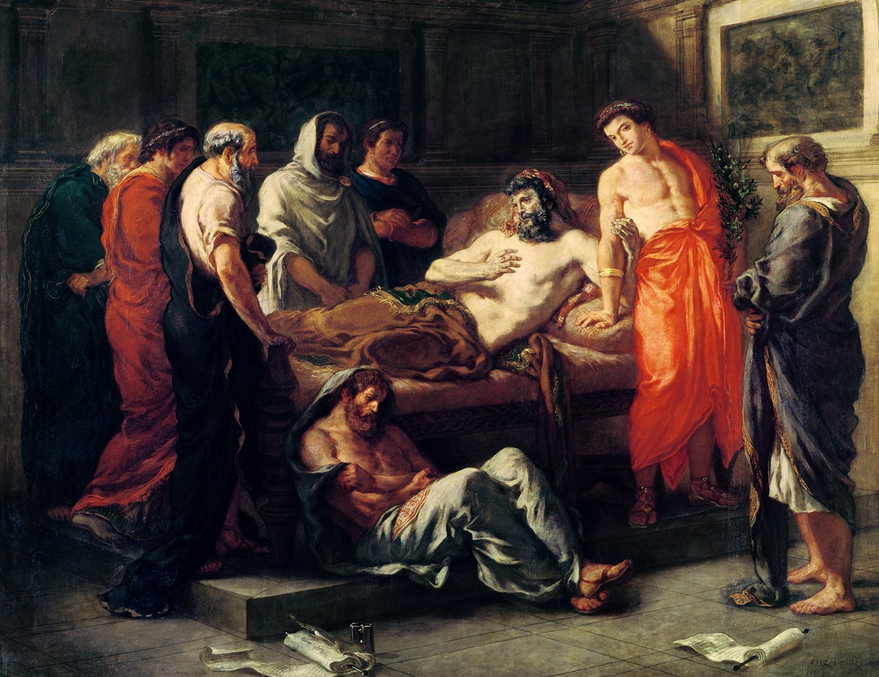 Estudio para La muerte de Marco Aurelio (121-180), antes de 1844 de Ferdinand Victor Eugene Delacroix