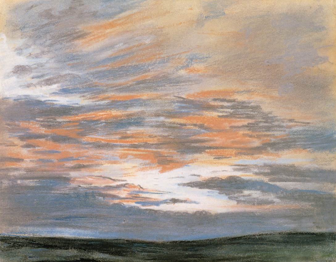 Estudio del cielo al atardecer de Ferdinand Victor Eugene Delacroix