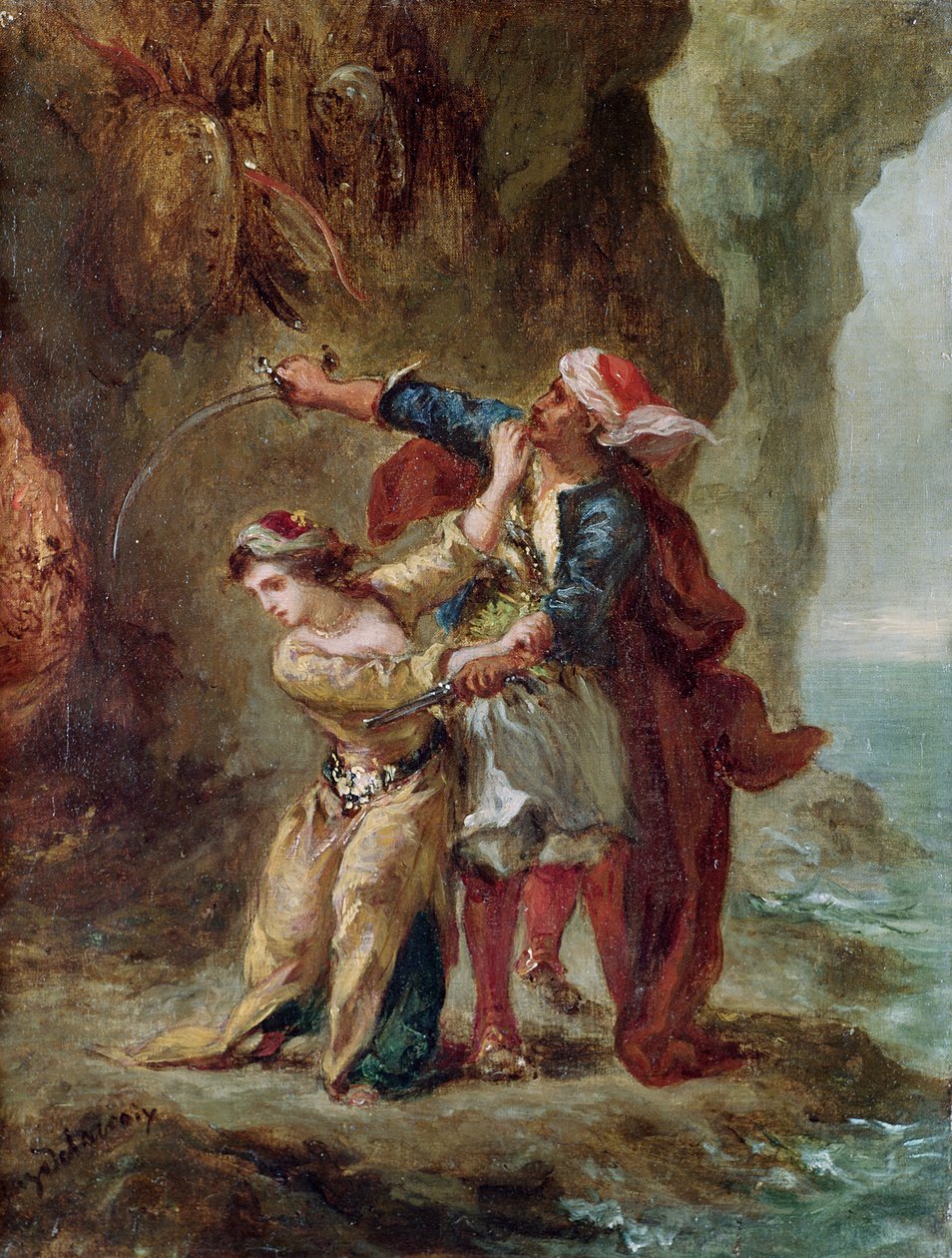La novia de Abydos, 1843 de Ferdinand Victor Eugene Delacroix