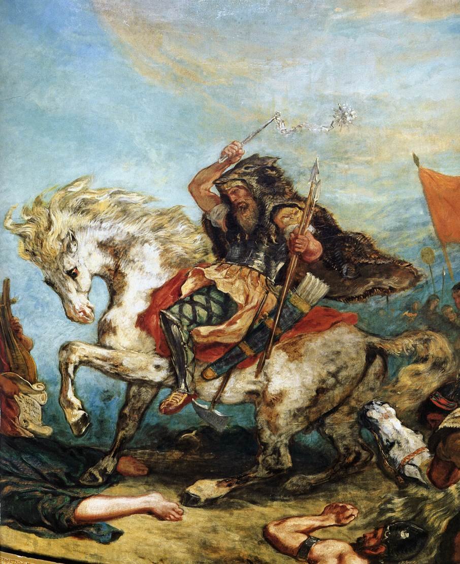 Victor Delacroix Attila fragmento de Ferdinand Victor Eugene Delacroix