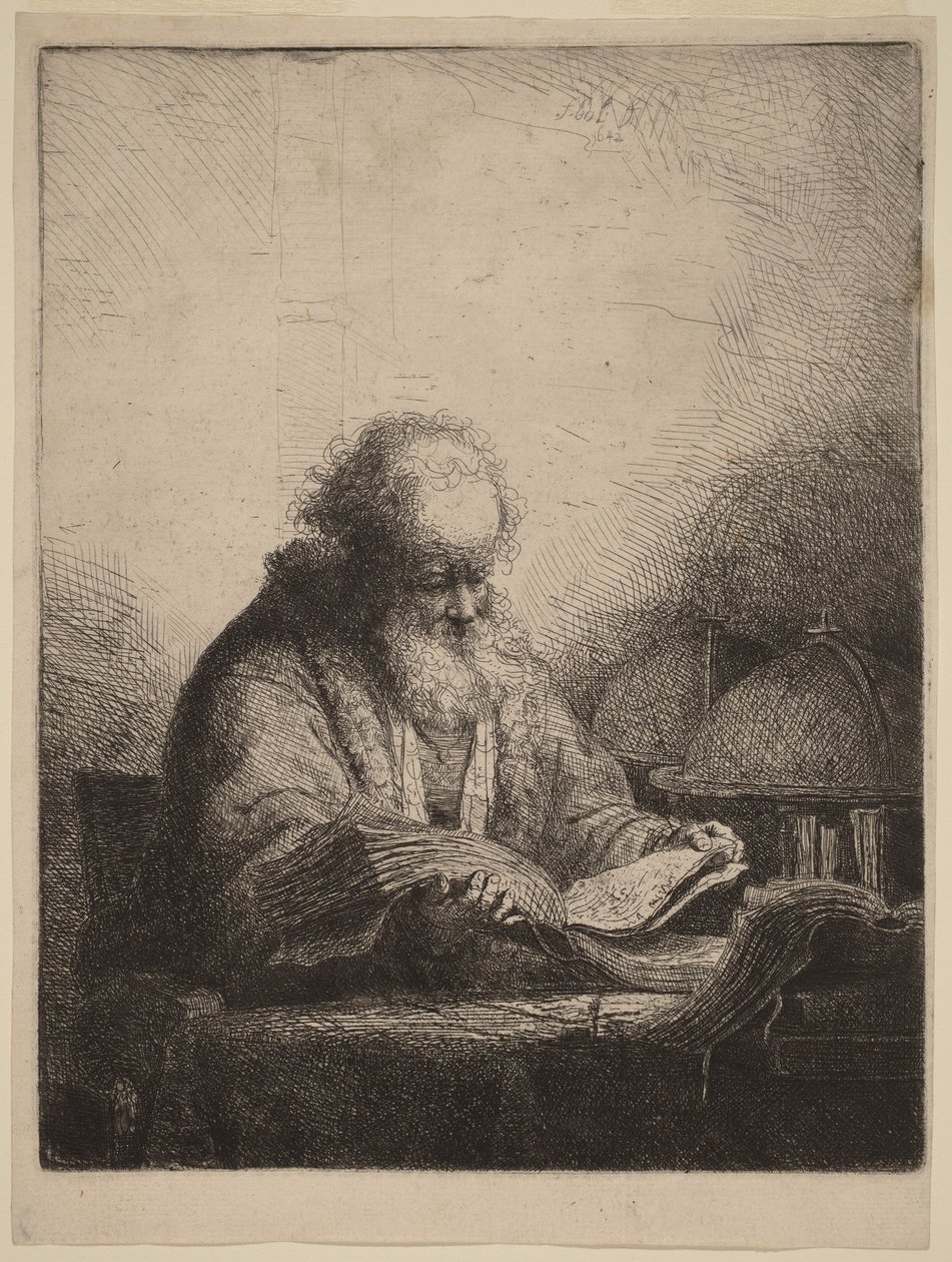 Un anciano leyendo de Ferdinand Bol