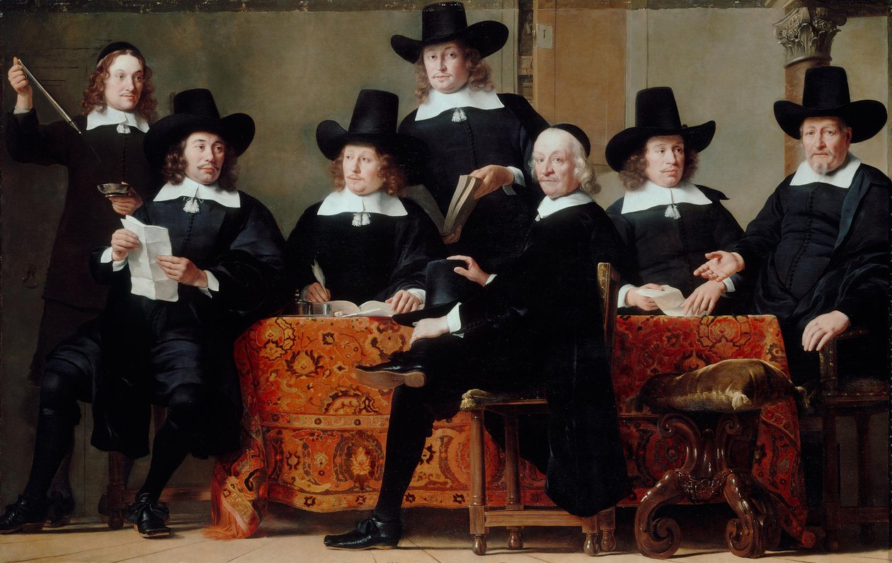 Los directores del gremio de comerciantes de vino de Ámsterdam de Ferdinand Bol