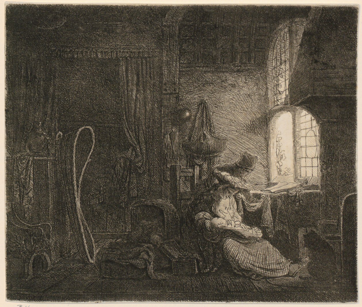 Familie im Zimmer de Ferdinand Bol